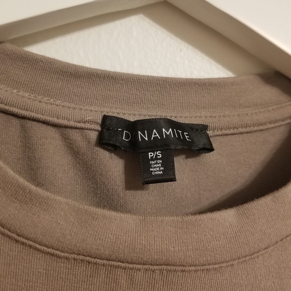 Dynamite cropped corset tee - taupe - Picture 5 of 5